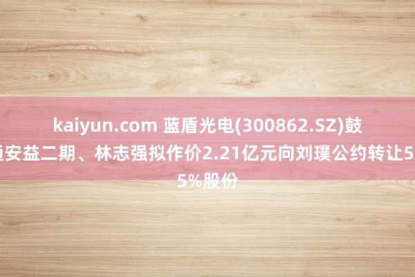 kaiyun.com 蓝盾光电(300862.SZ)鼓舞金通安益二期、林志强拟作价2.21亿元向刘璞公约转让5%股份