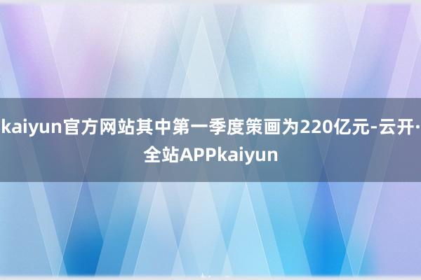 kaiyun官方网站其中第一季度策画为220亿元-云开·全站APPkaiyun