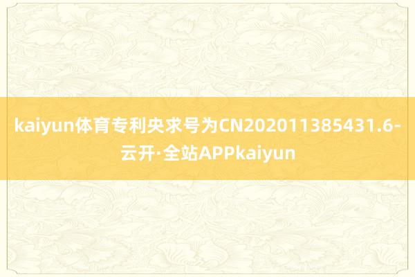 kaiyun体育专利央求号为CN202011385431.6-云开·全站APPkaiyun