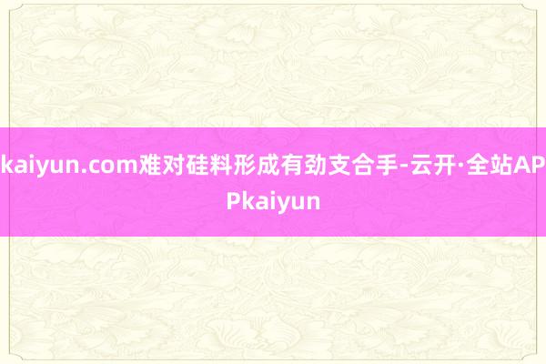 kaiyun.com难对硅料形成有劲支合手-云开·全站APPkaiyun