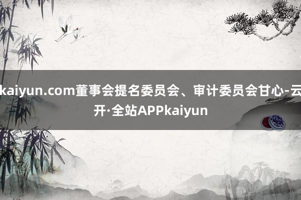 kaiyun.com董事会提名委员会、审计委员会甘心-云开·全站APPkaiyun